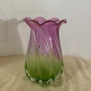 Blown glass vase